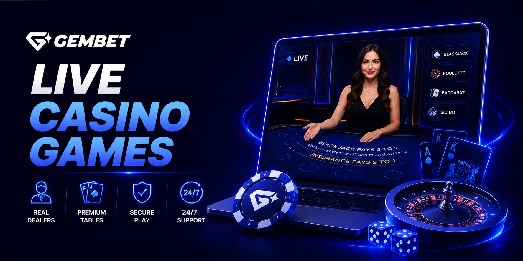 Gembet live casino games